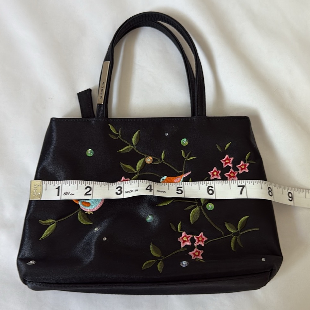 Guess Embroidered Black Handbag - Picture 8 of 10